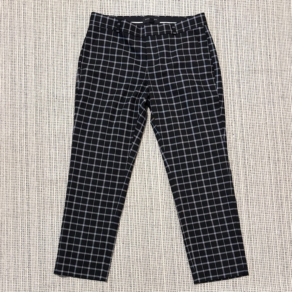 Banana Republic Black Checkered Pants